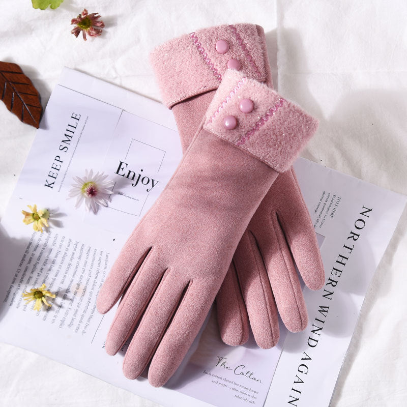 gants chauds à boutons composites Dralon à écran tactile