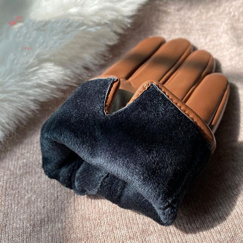 Gants d'hiver chauds pour femmes en polaire PU