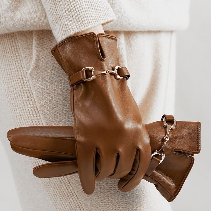 Gants d'hiver chauds pour femmes en polaire PU