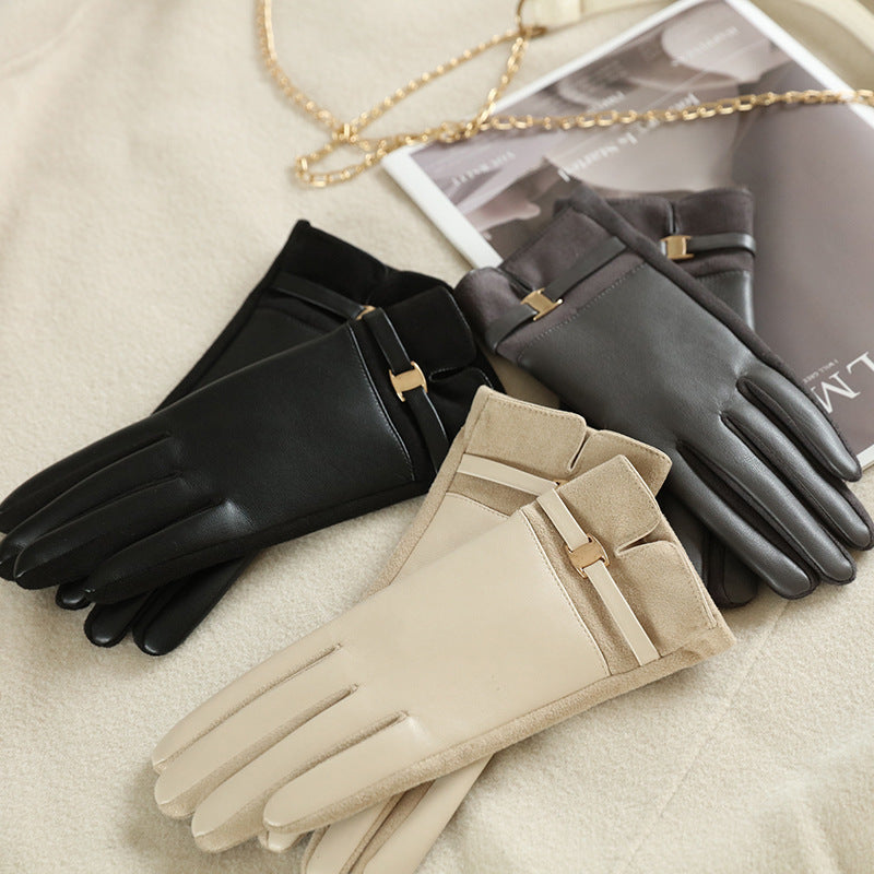 Gants d'hiver en daim