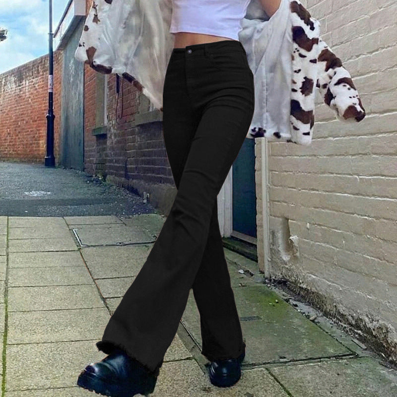 Jean bootcut extensible  taille haute