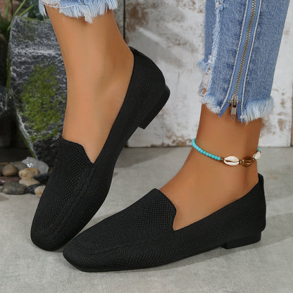 Mocassins plats tricotés