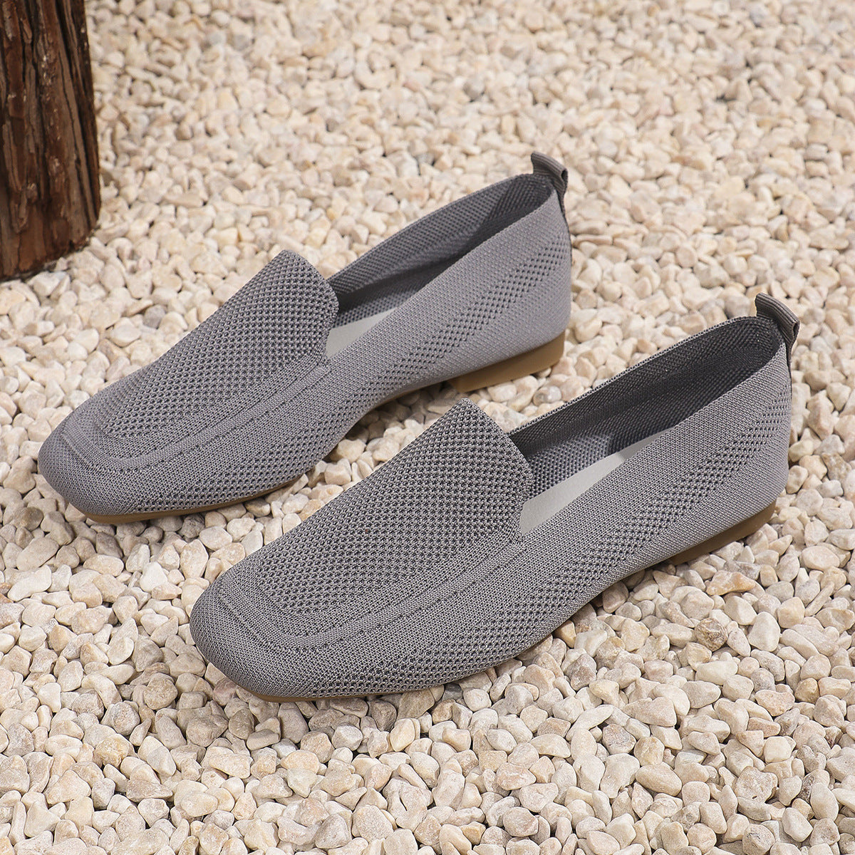 Mocassins plats tricotés