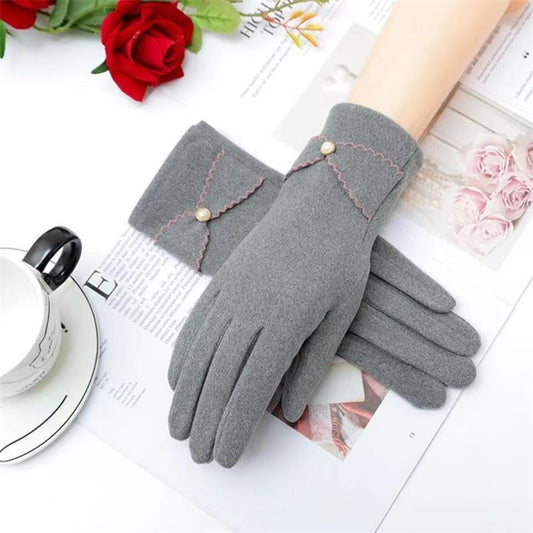 Gants en velours de daim