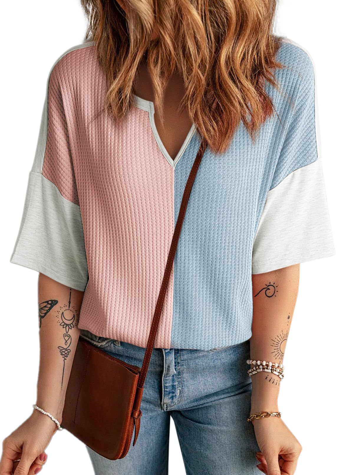 Pull  à manches mi-longues et duveteux