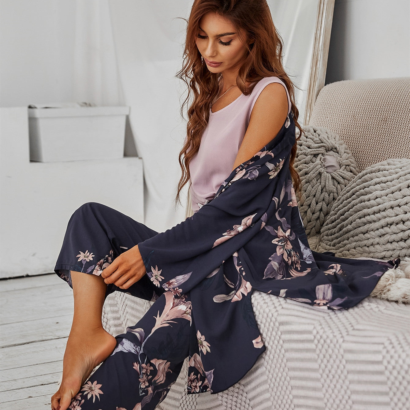 Ensemble  pyjama  floral