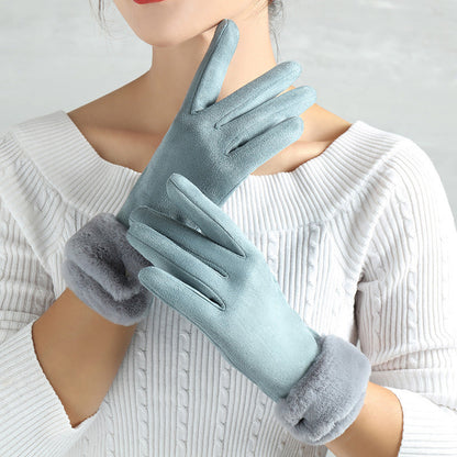Gants chauds en daim
