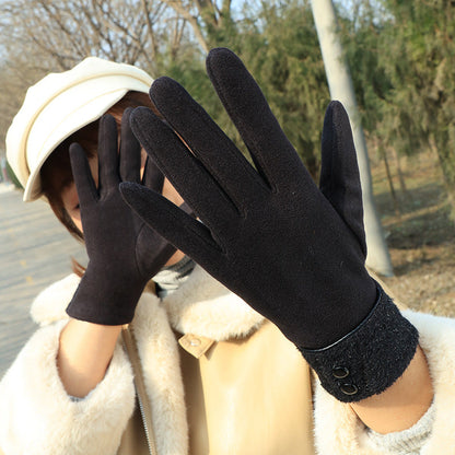 gants chauds à boutons composites Dralon à écran tactile