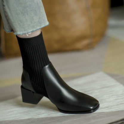 Botte Martin à talons épais carrés