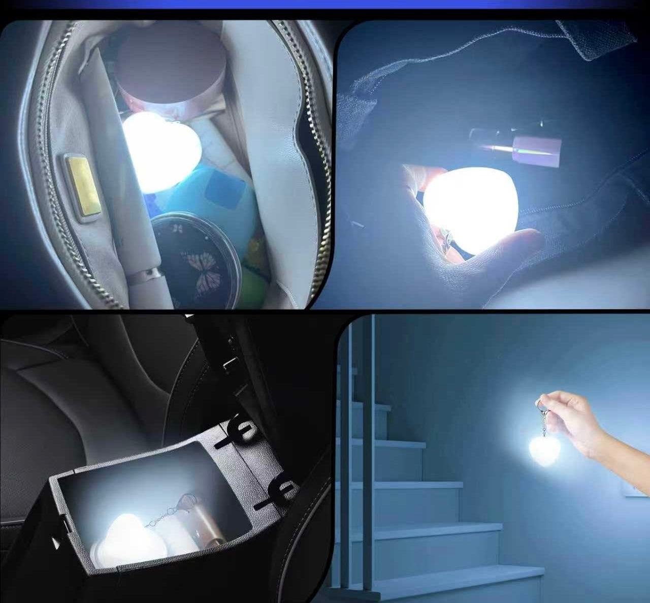 Lampe Tactile à Induction en Forme de Cœur pour Sac