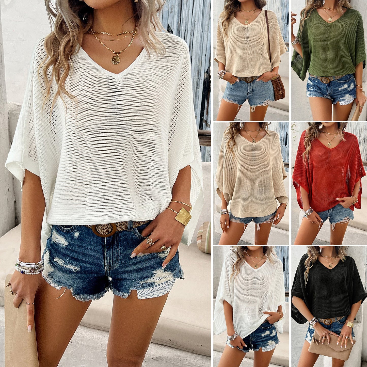 Pull à manches  style estival