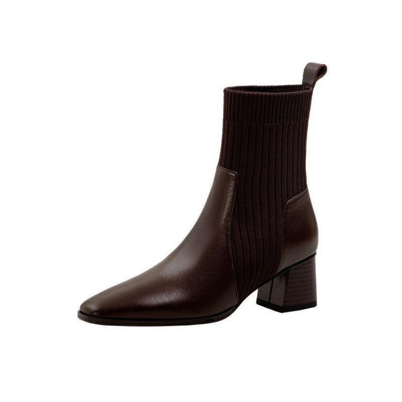 Botte Martin à talons épais carrés
