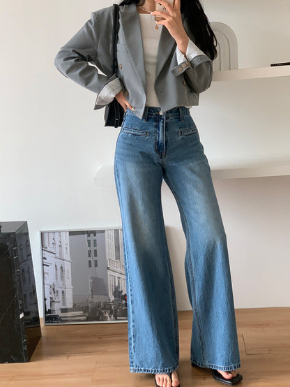 Jean amincissant rétro taille haute
