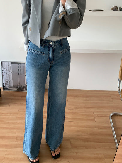 Jean amincissant rétro taille haute