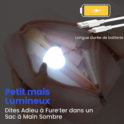 Lampe Tactile à Induction en Forme de Cœur pour Sac