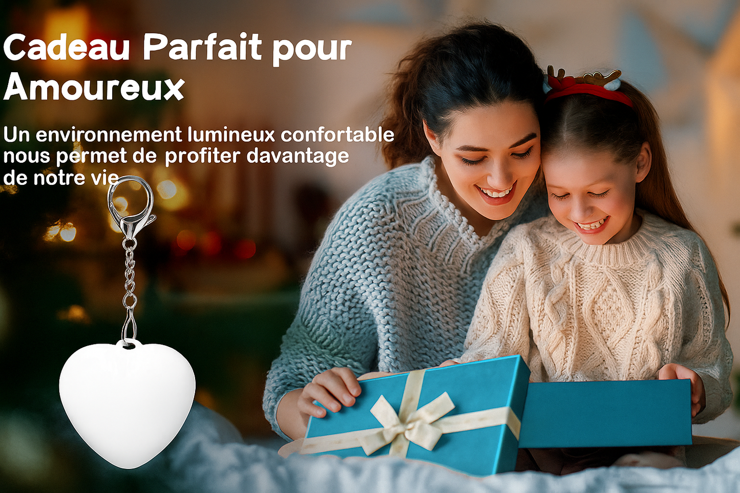 Lampe Tactile à Induction en Forme de Cœur pour Sac