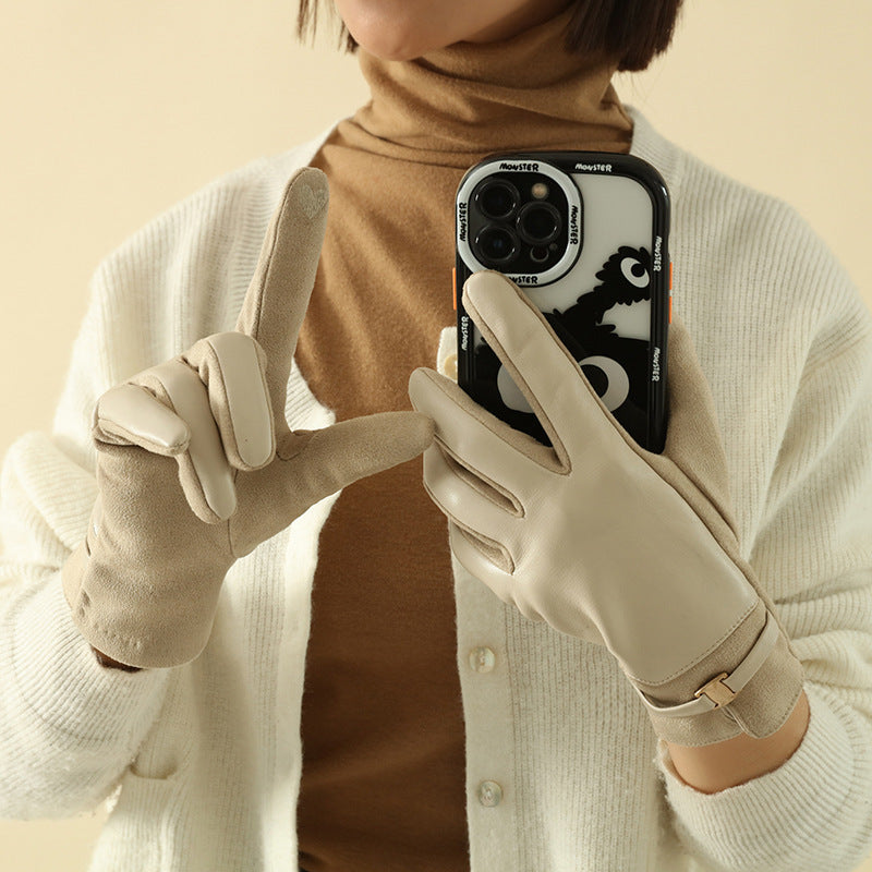 Gants d'hiver en daim