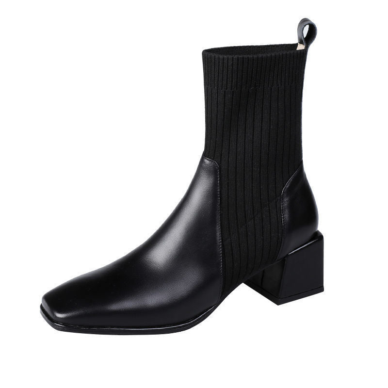 Botte Martin à talons épais carrés