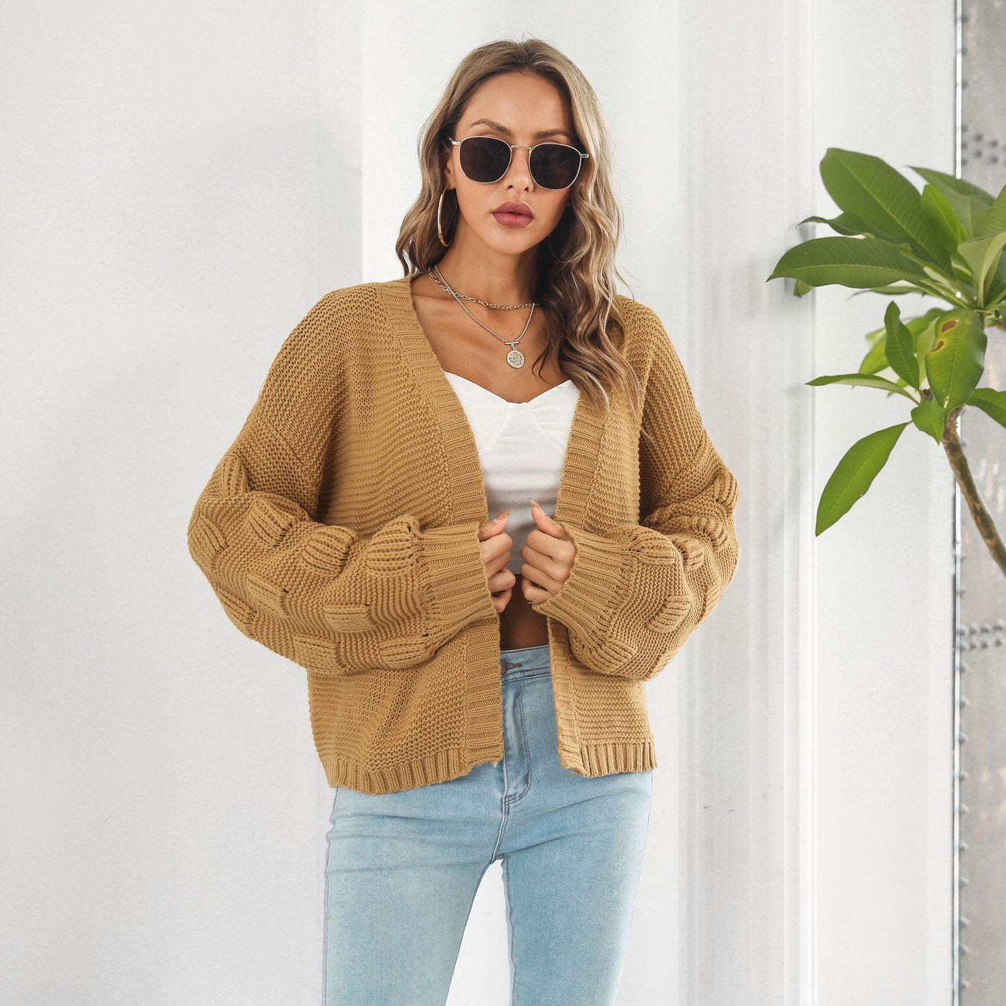 Cardigan à manches  tricoté