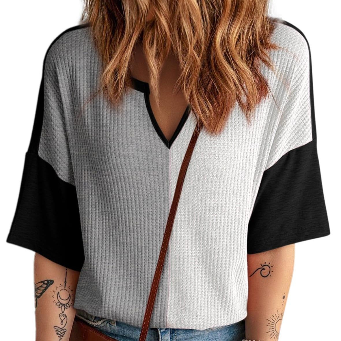 Pull  à manches mi-longues et duveteux