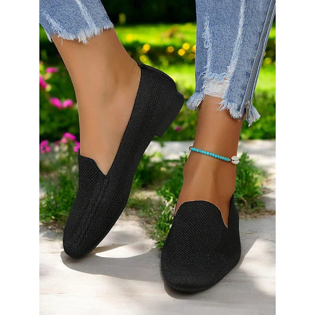 Mocassins plats tricotés