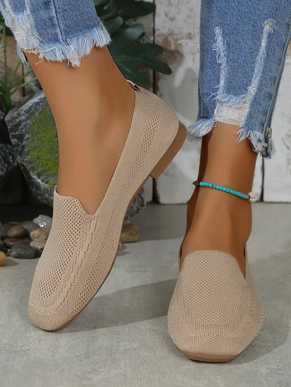 Mocassins plats tricotés