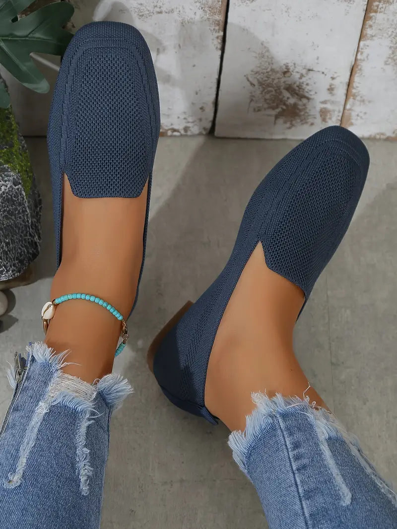 Mocassins plats tricotés