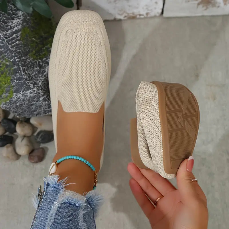 Mocassins plats tricotés