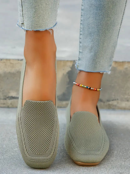 Mocassins plats tricotés