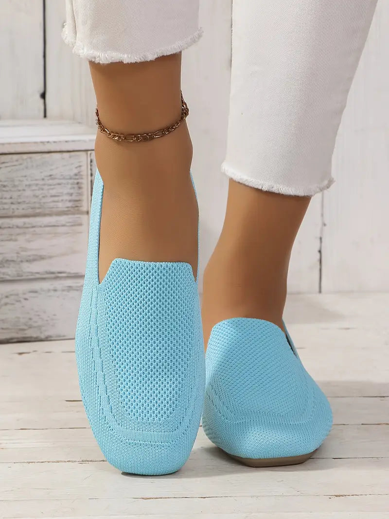 Mocassins plats tricotés