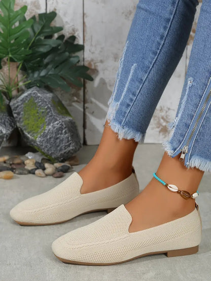 Mocassins plats tricotés