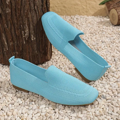 Mocassins plats tricotés