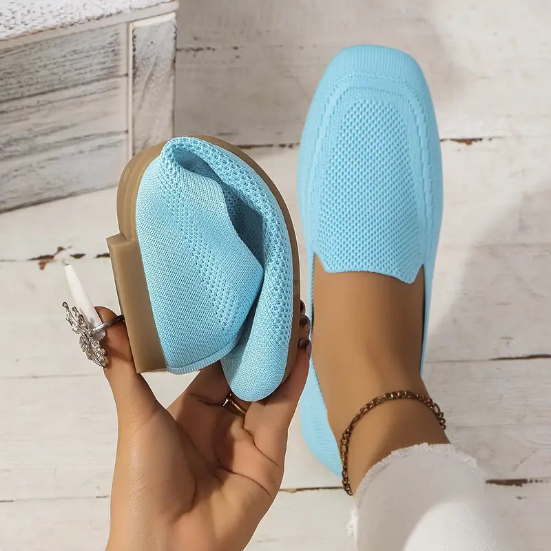 Mocassins plats tricotés