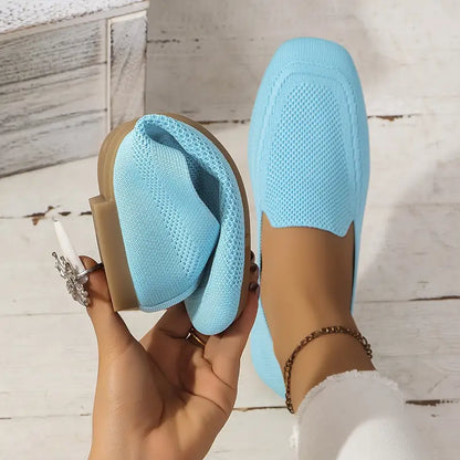 Mocassins plats tricotés