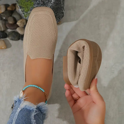 Mocassins plats tricotés