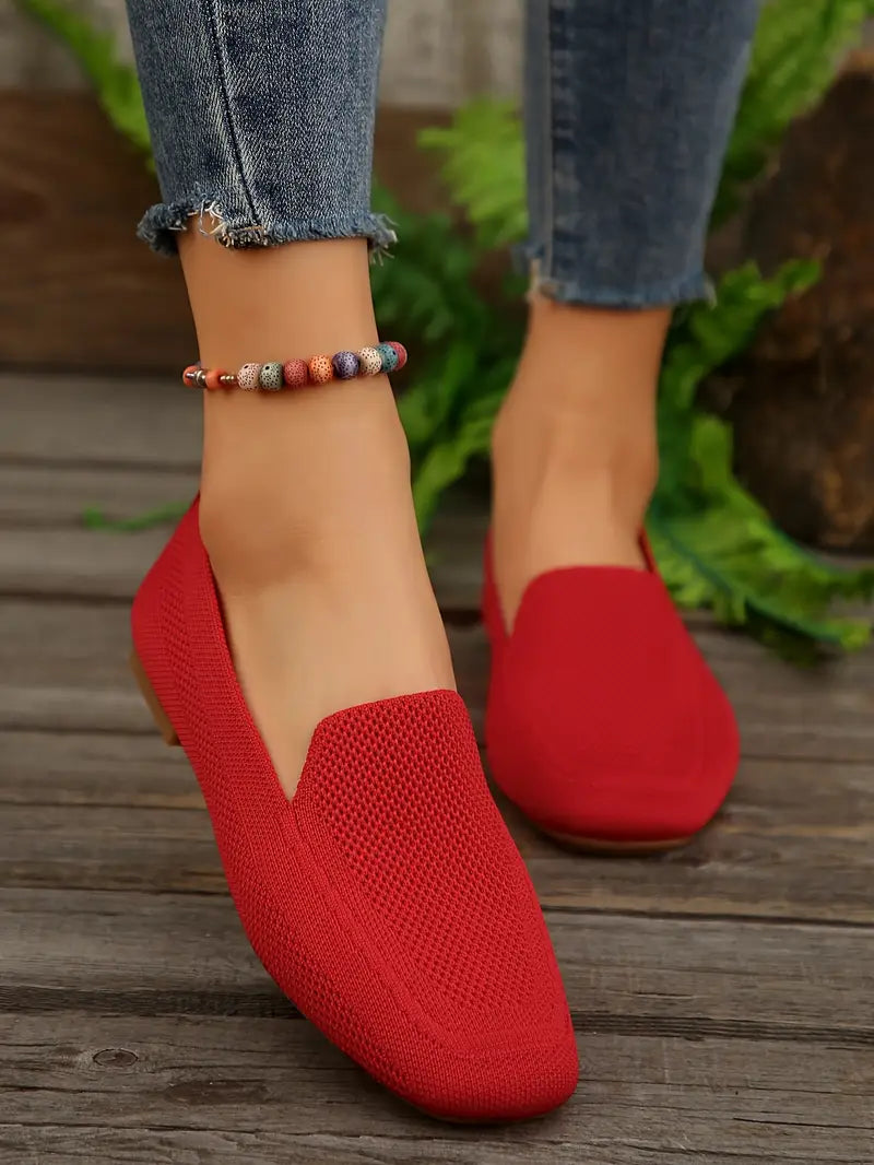 Mocassins plats tricotés
