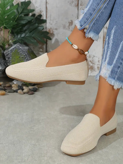 Mocassins plats tricotés