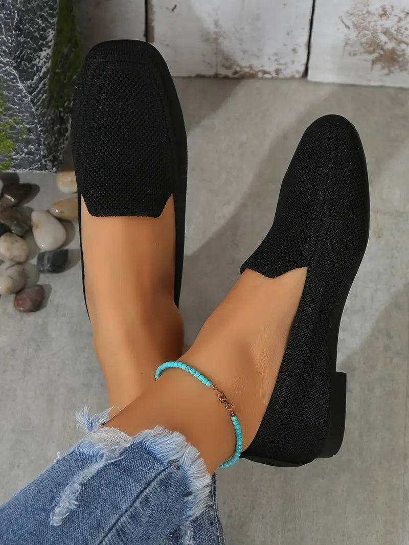 Mocassins plats tricotés