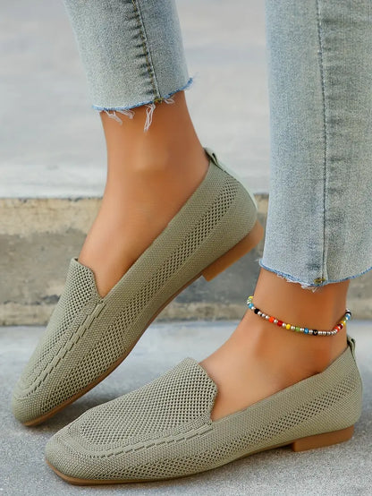 Mocassins plats tricotés