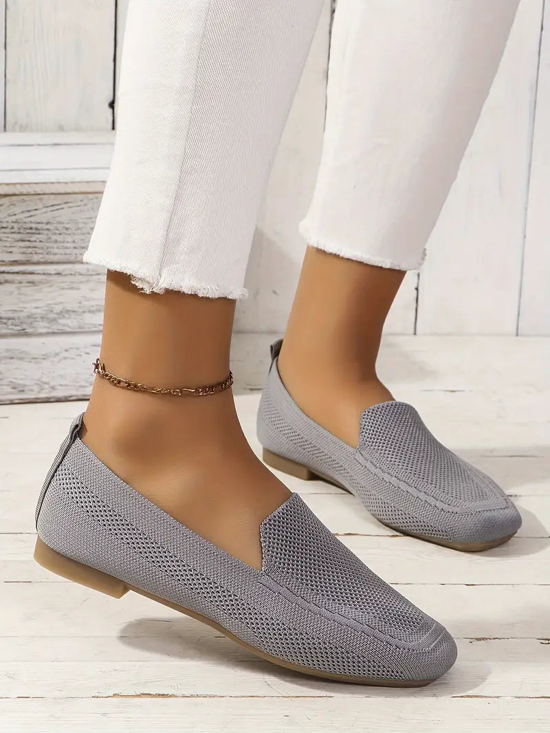 Mocassins plats tricotés