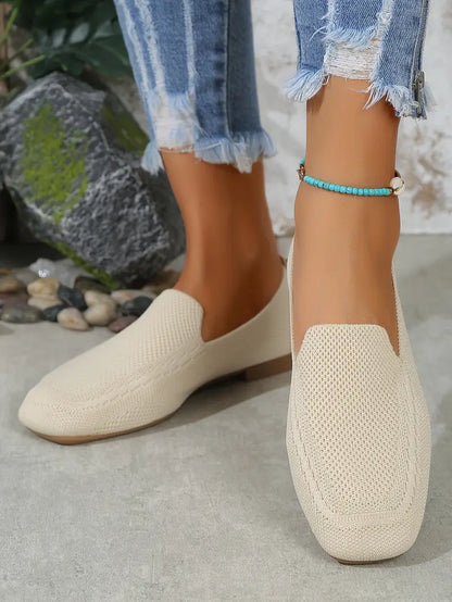 Mocassins plats tricotés