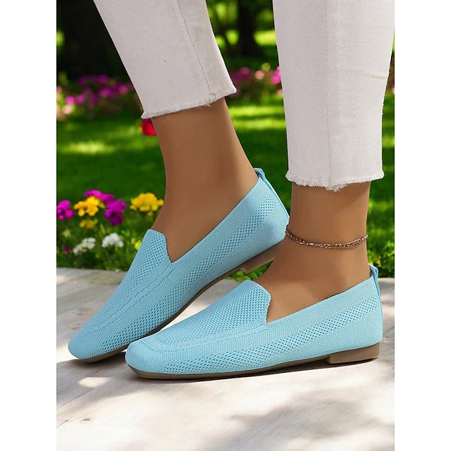 Mocassins plats tricotés
