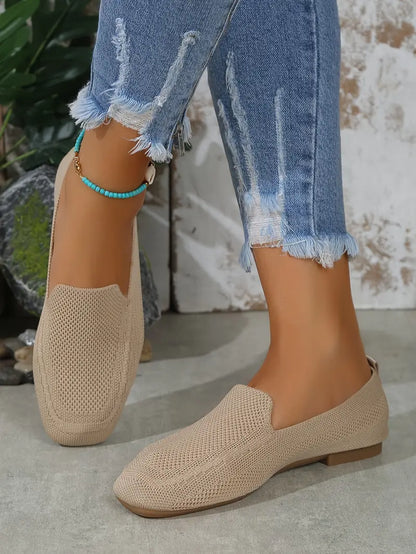Mocassins plats tricotés