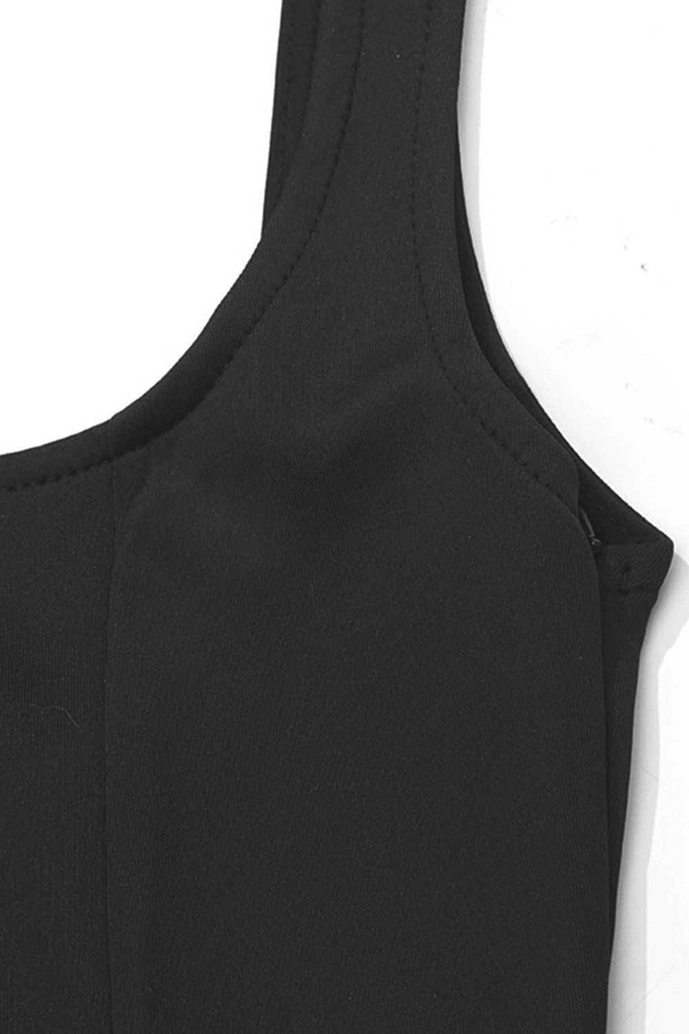 Robe à Bretelles Sans Manches à Encolure Carrée