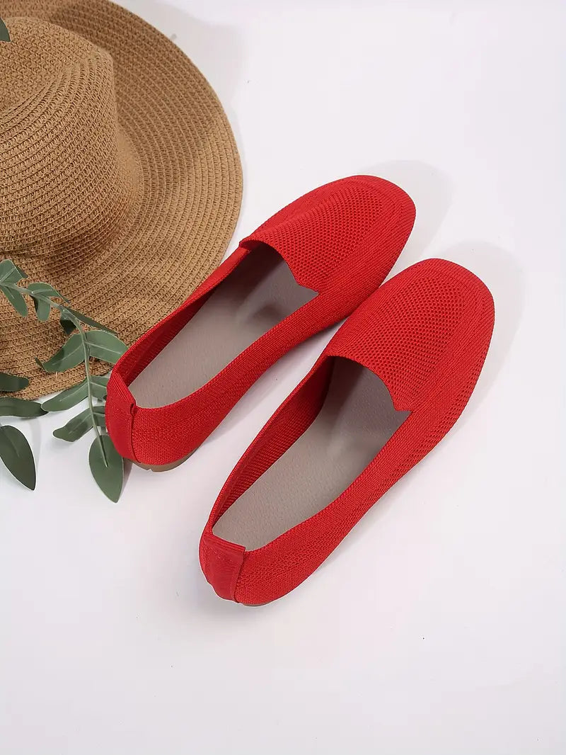 Mocassins plats tricotés