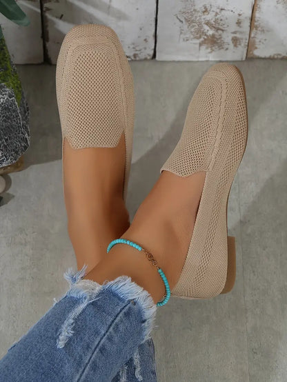Mocassins plats tricotés