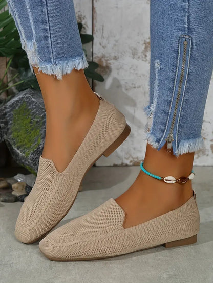 Mocassins plats tricotés