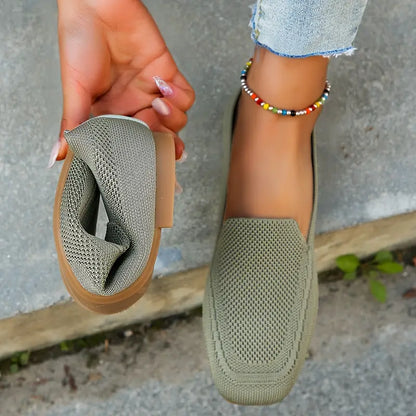 Mocassins plats tricotés