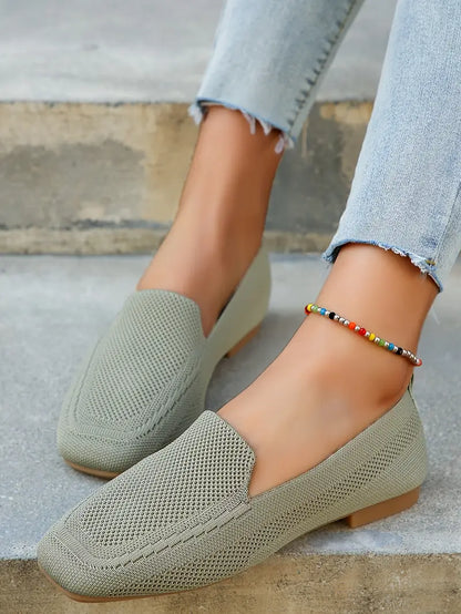 Mocassins plats tricotés