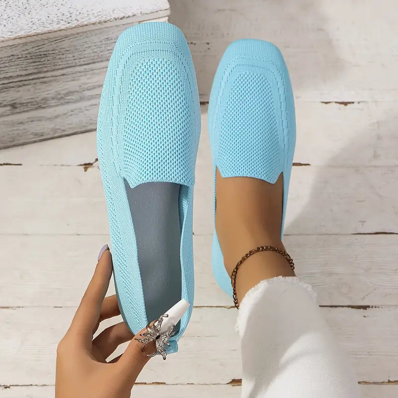 Mocassins plats tricotés